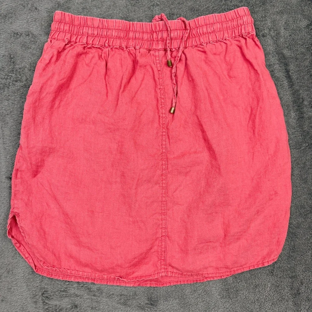 WILLI SMITH Women's Size‎ S Linen Drawstring Skirt Pink